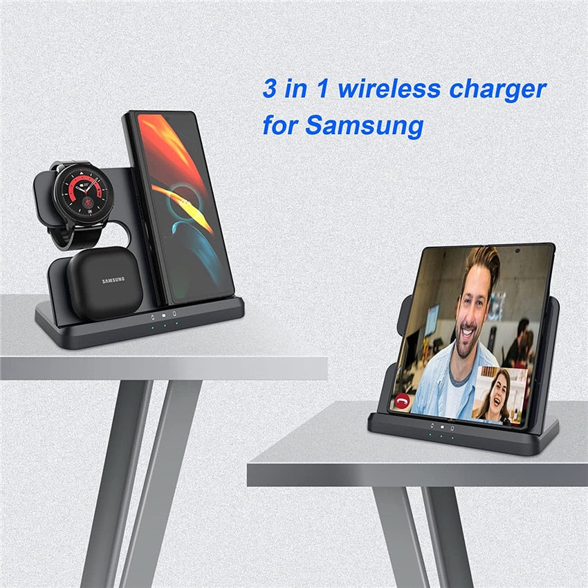 3 in 1 Wireless Charging Dock Station for Samsung 3 in 1 Wireless Charging Dock Station for Samsung